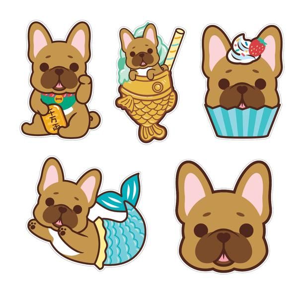 French Bulldog Stickers