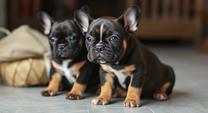 Black and Tan French Bulldog Puppies