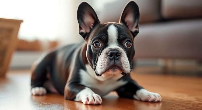 Black and White Pied French Bulldogs