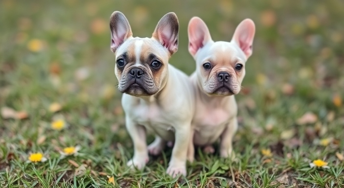 Blue Fawn and Lilac Fawn French Bulldogs