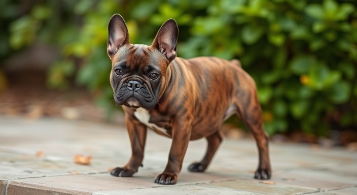 brindle color french bulldog