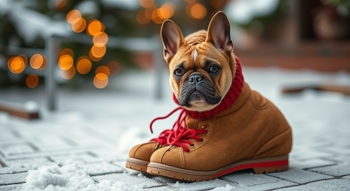 French Bulldog Winter Boots