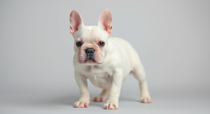 White Pied French Bulldogs